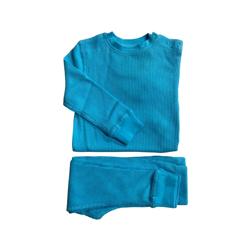 Turquoise Waffle Set - 2 Left Size 2-3 & 7-8 Years