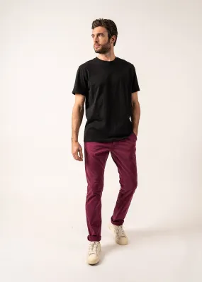 Voile Hiver chino pants - in stretch cotton twill (PRUNE)