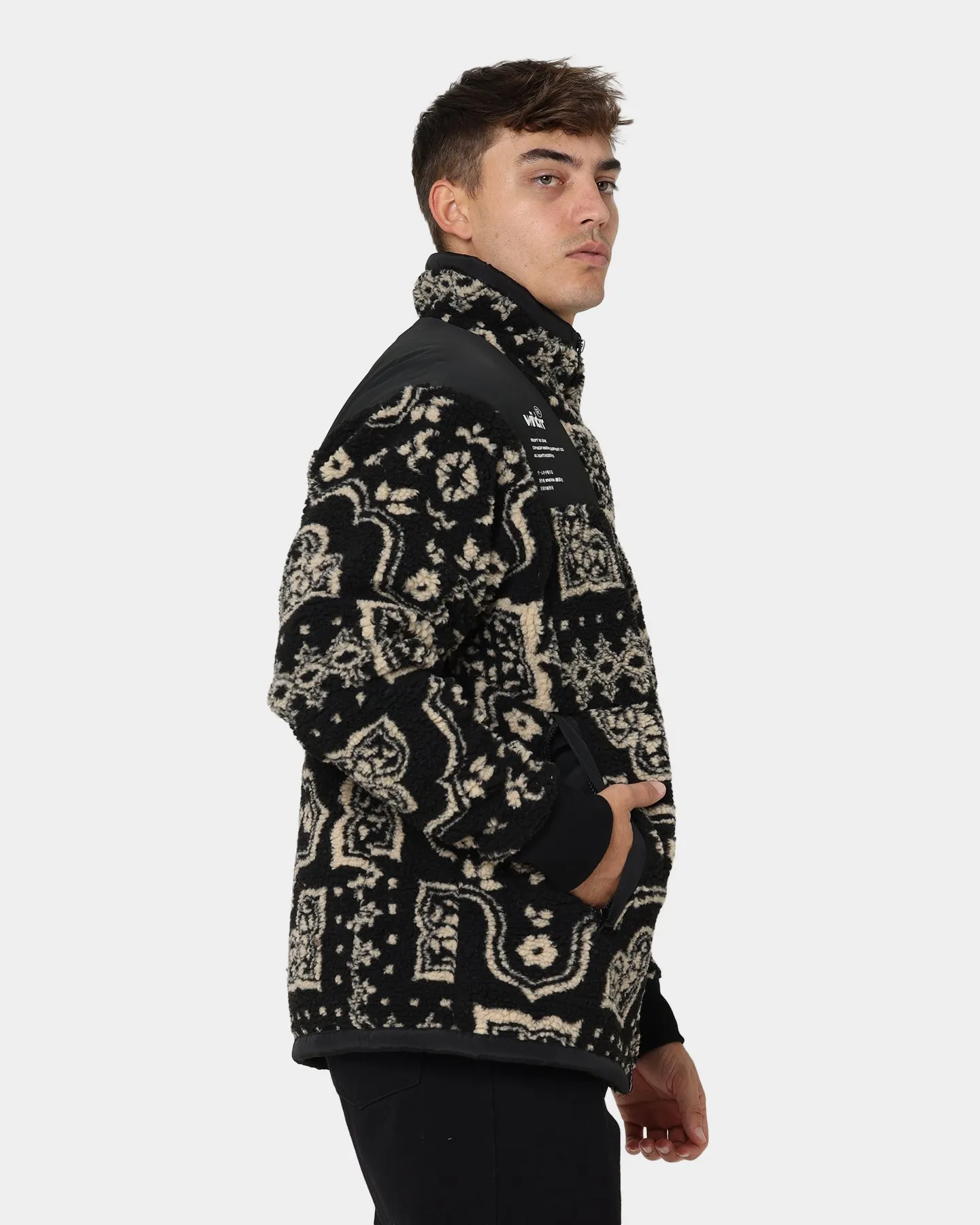 WNDRR Oubre Sherpa Jacket Black/White