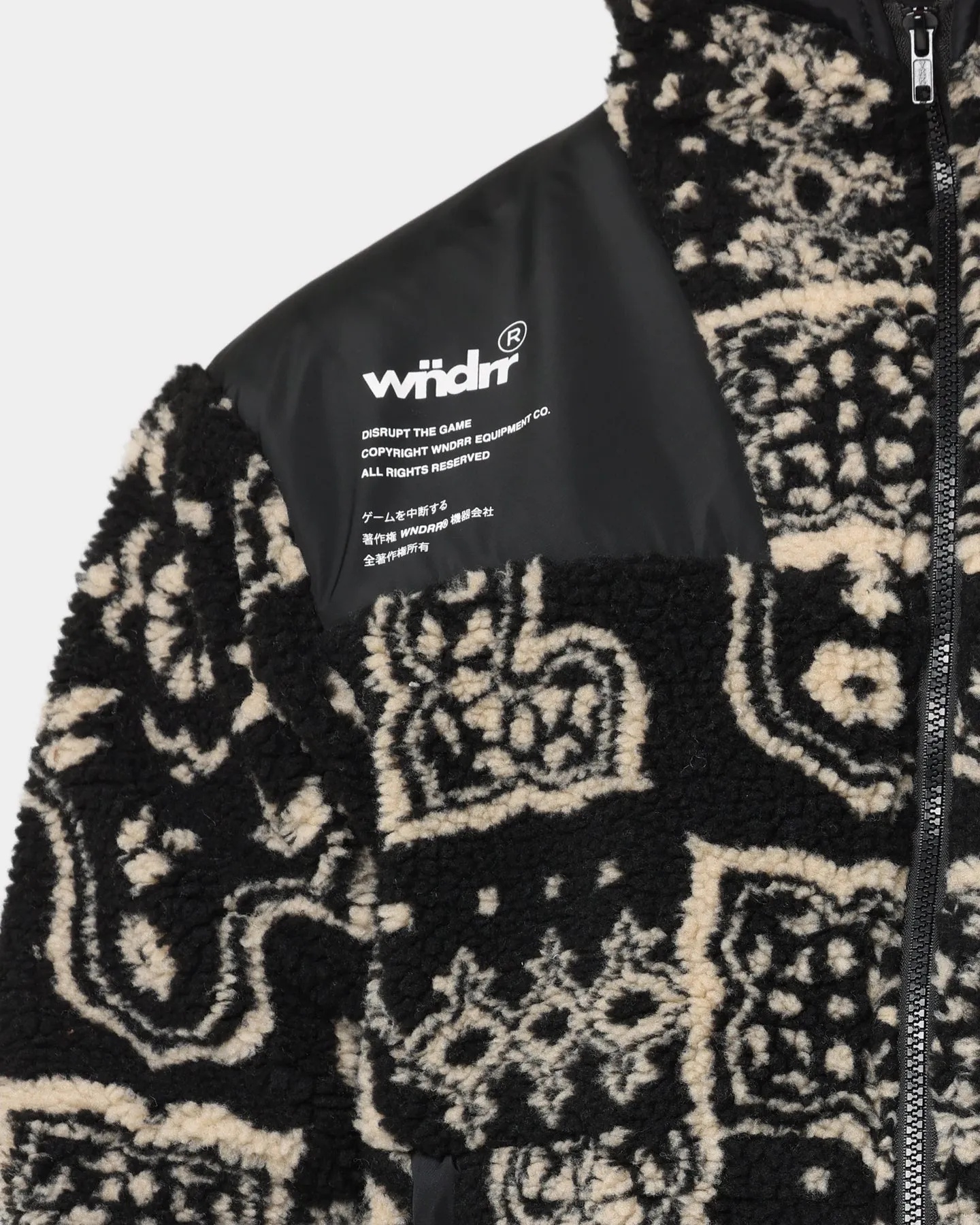 WNDRR Oubre Sherpa Jacket Black/White